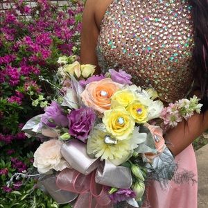 Pink Sherri Hill two piece dress Size 4 (HEMMED)